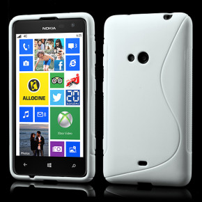 Силиконов гръб ТПУ S-Case за Nokia Lumia 625 бял
